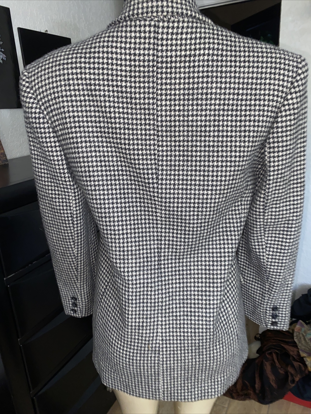 Vintage Adolfo Esprit Houndstooth Blazer Med plc✯