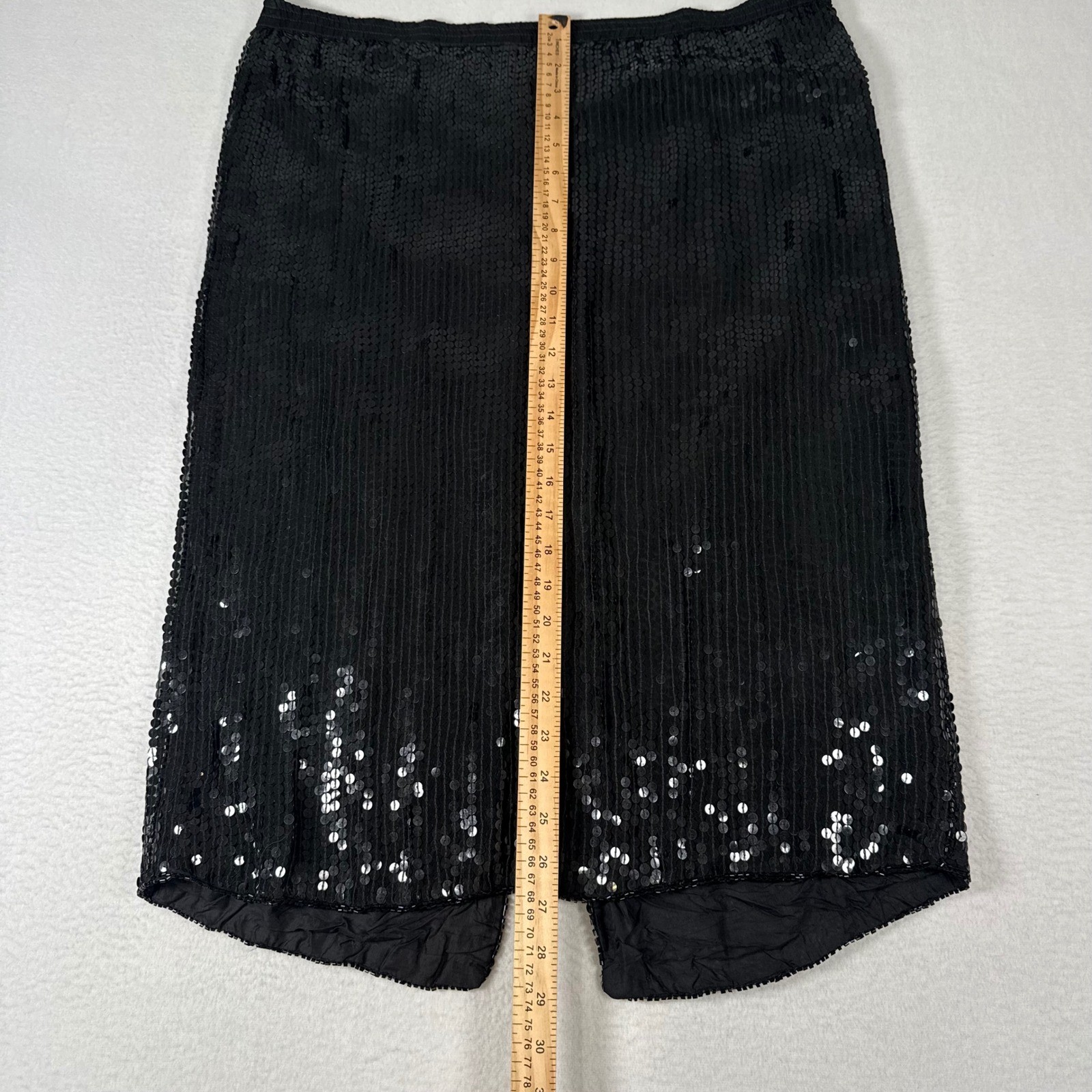 Jean for Joseph Le Bon Sequin Silk Two Piece Set Womens L Black Floral Vintage