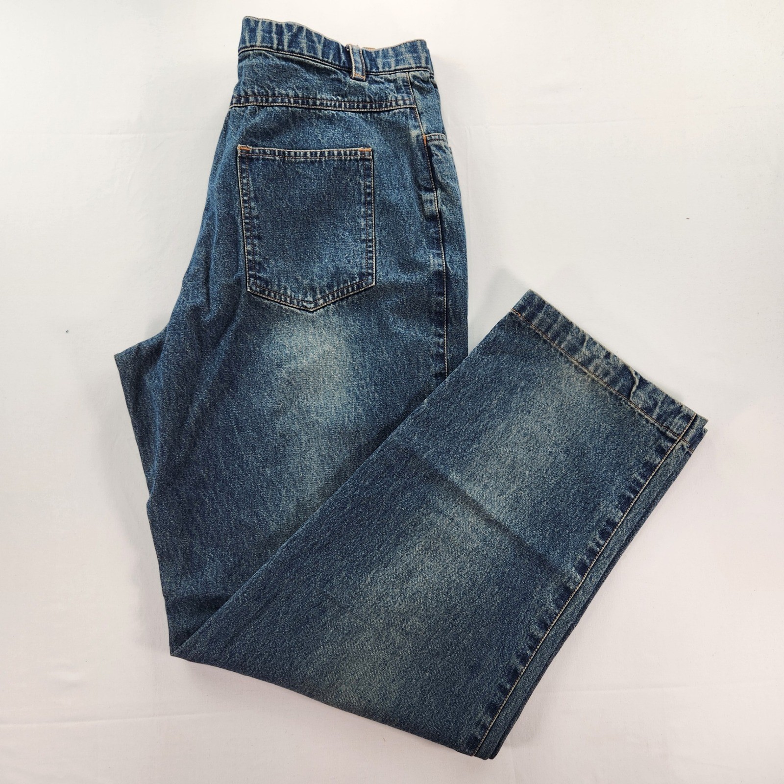 Ali Miles Vintage High Waist Wide Leg Jeans 12 Used Excellent Medium Wash Blue