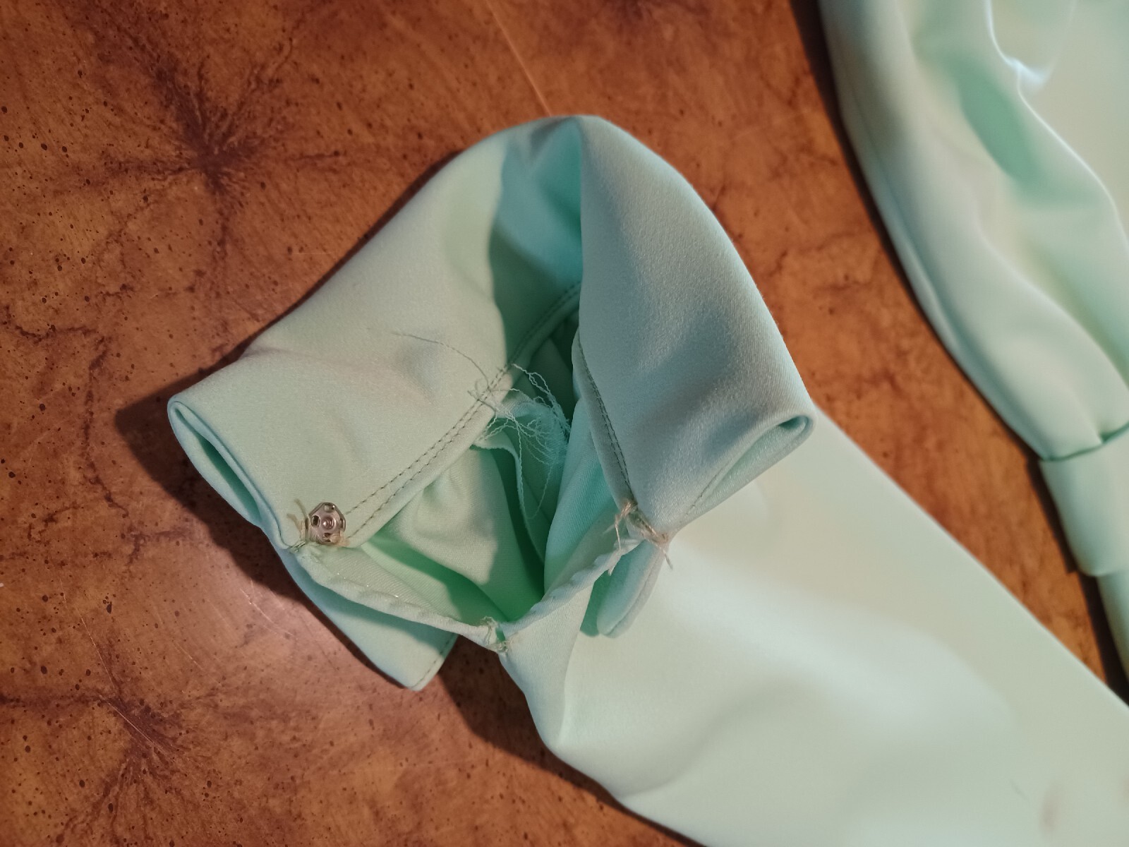 True Vtg Mid-century 1960s 1970s Long Formal Dress Mint Green MCM Mod Maxi 11/12