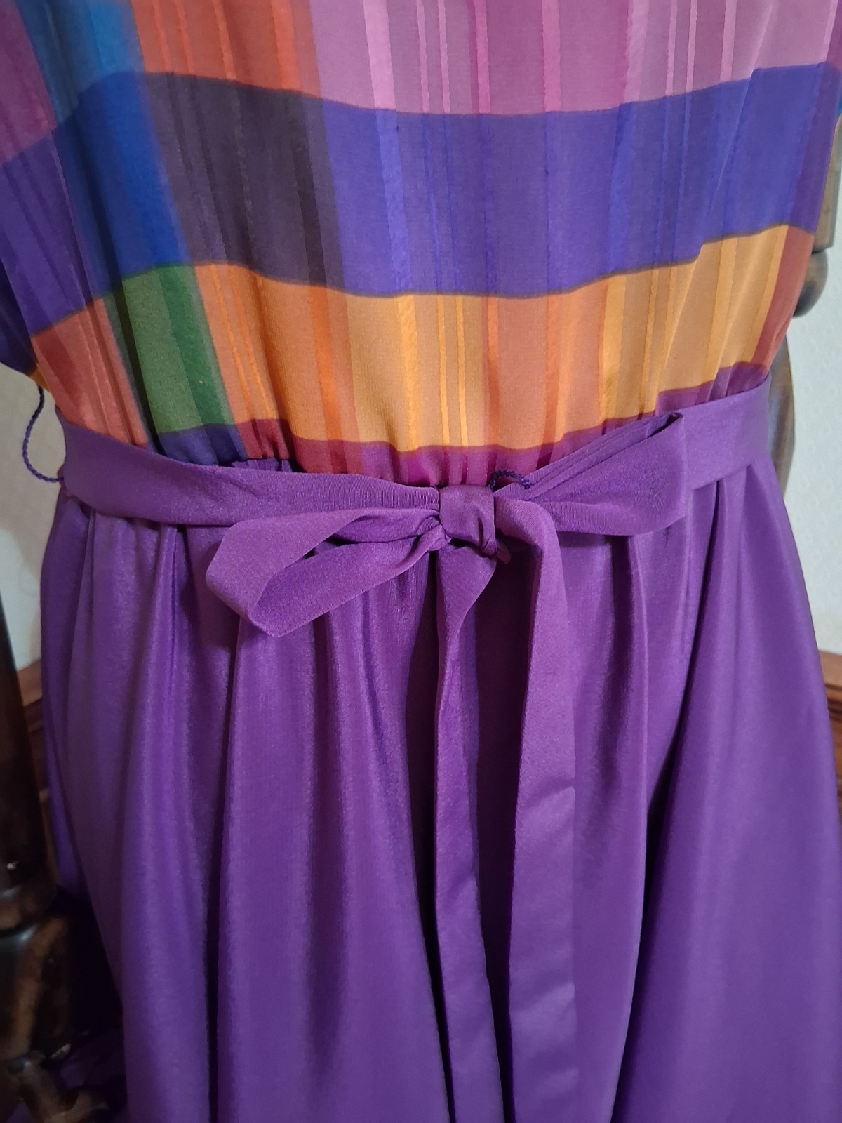 Vintage 1980s Caron Chicago 3-piece Purple Plaid Flowy Cottagecore Sundress Suit