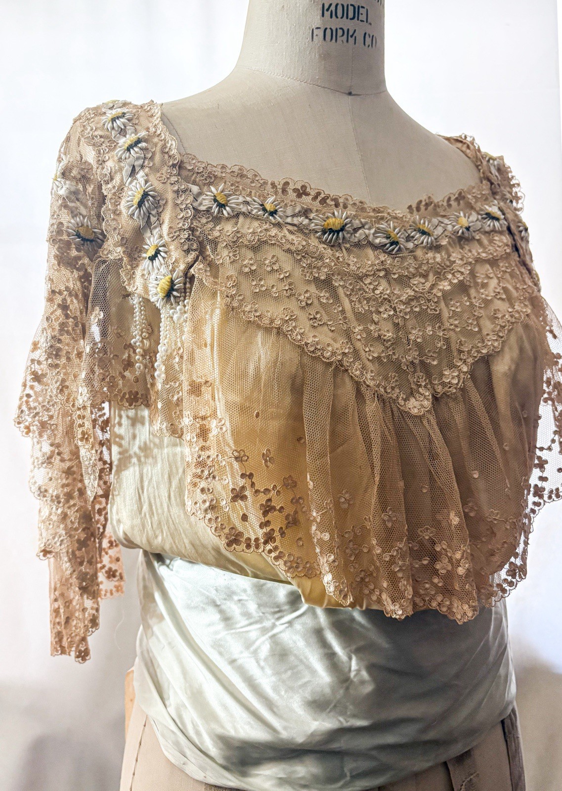 Antique dress bodice Edwardian 1900s Mrs. Donovan NYC – Couture