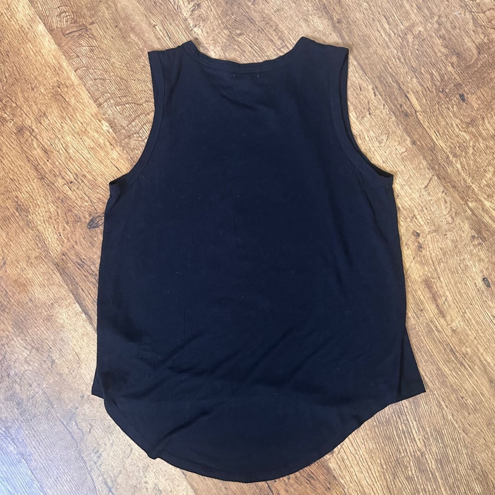 97. Guess Jeans 1981 Guitar Graphic Tank Top Black Rhinestone Y2K rock n roll