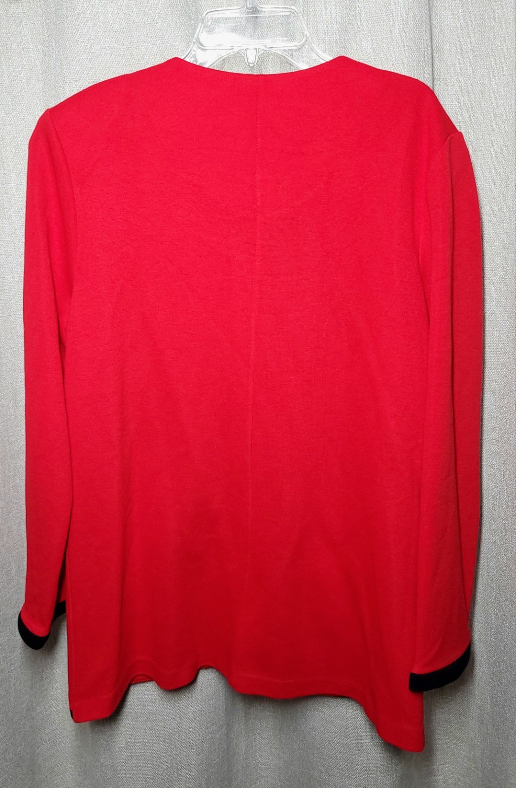 Vintage Size 14 Red W/ Black Trim Pablo Collection Cardigan Blazer