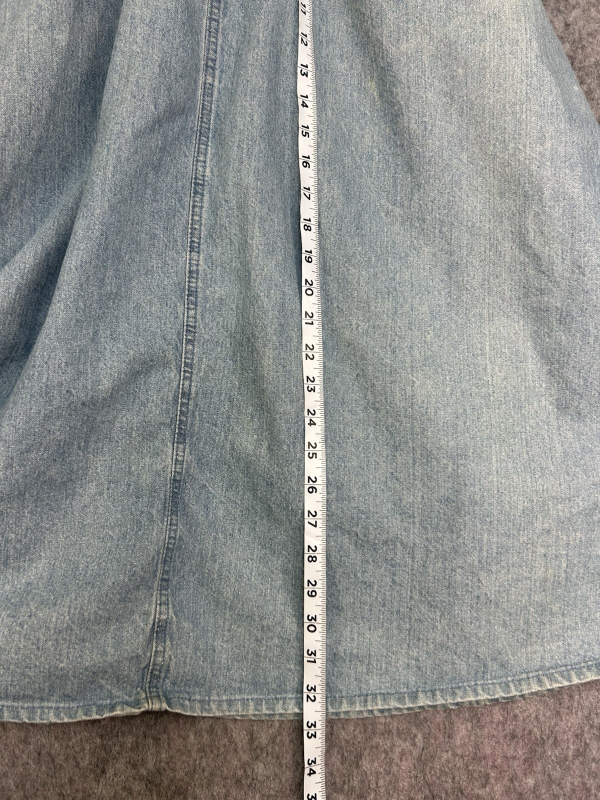 VTG Venezia Women’s Skirt Blue Jean Denim Long 100% Country Western Junior 5