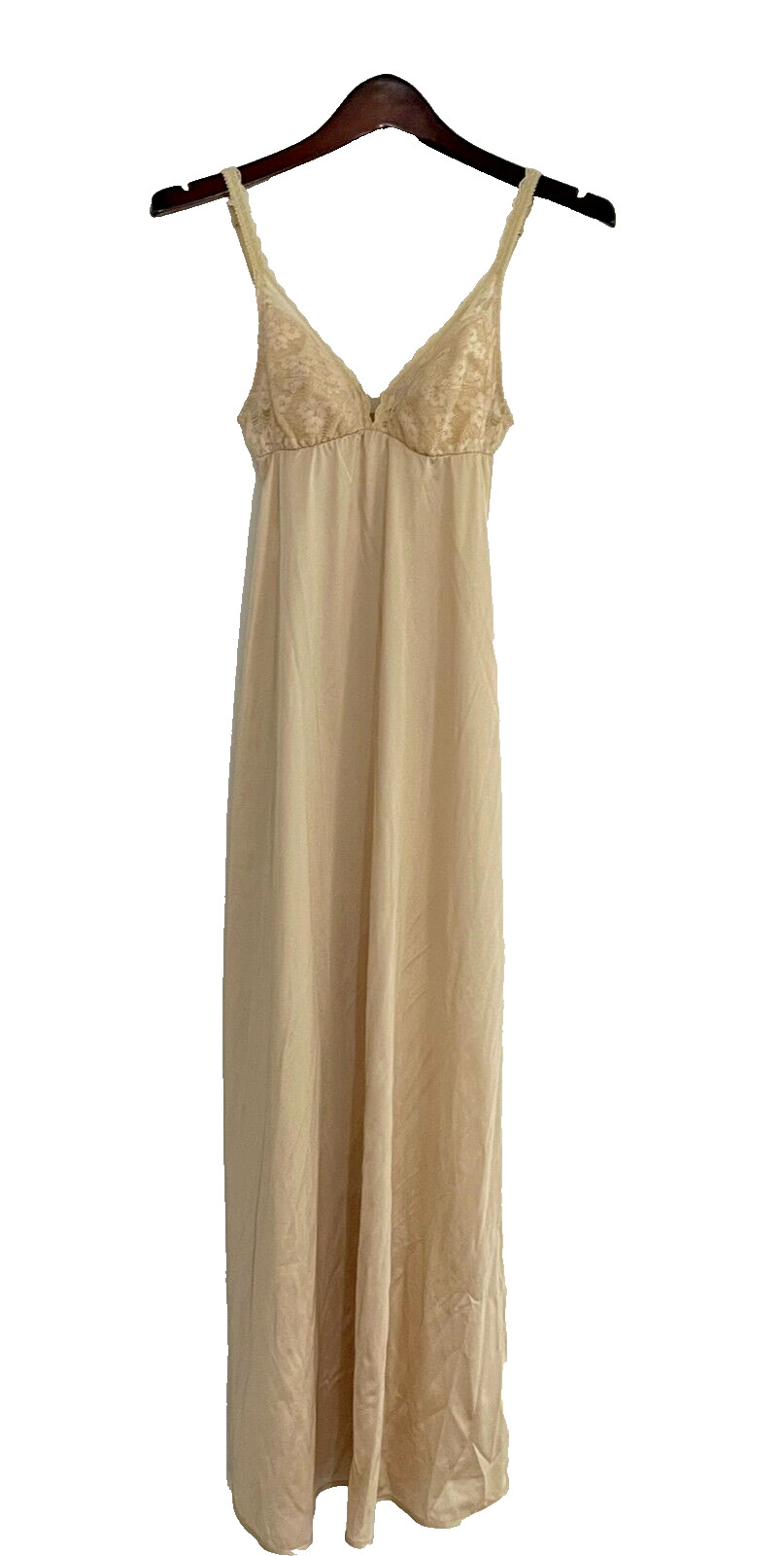 St Michael Vintage Nightgown UK size 40 Measures XS Long Lace Babydoll Empire