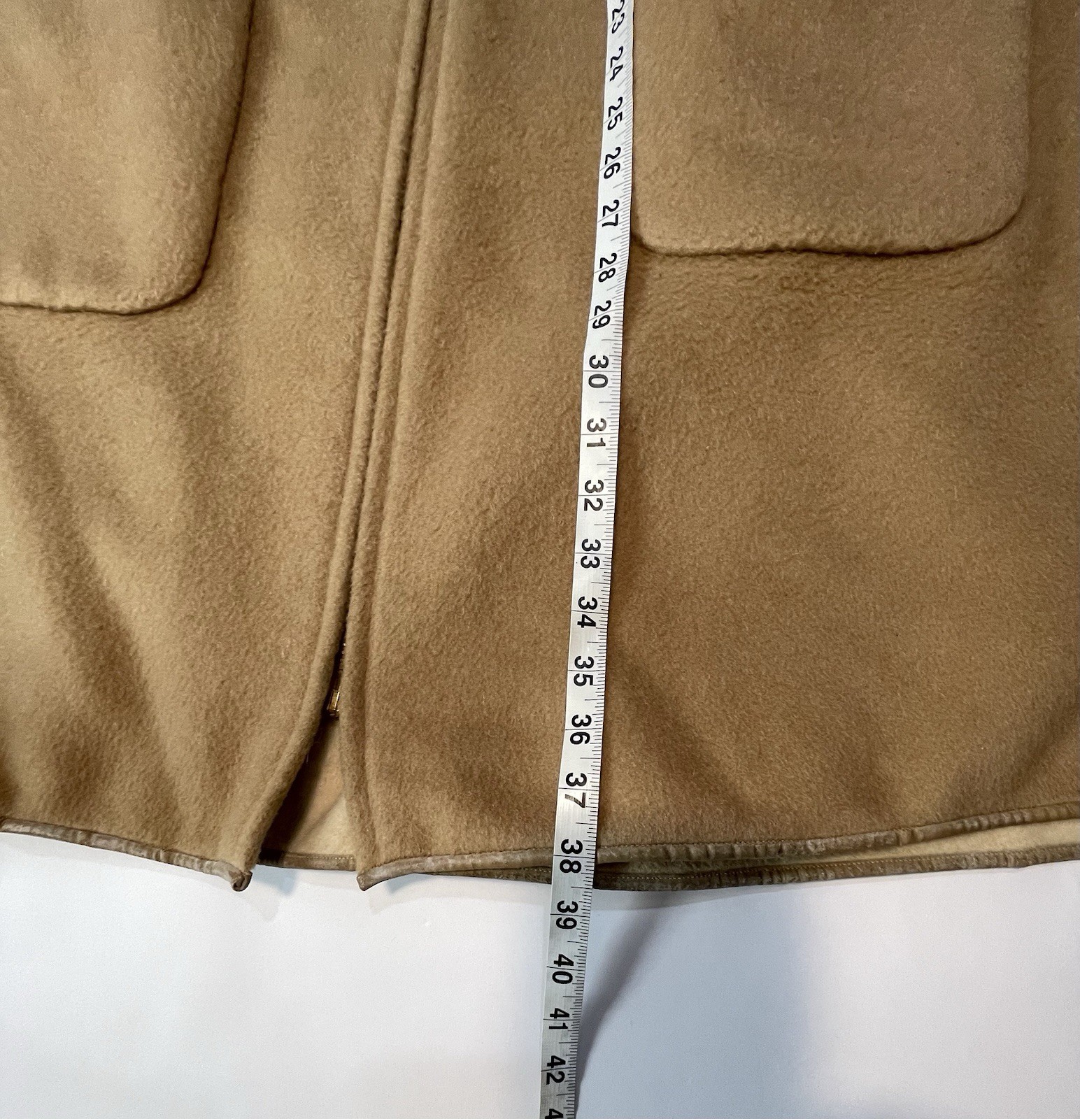 VTG 60s Cape Wool Leather Trim Ring Zipper ILGWU (SEE FLAWS
