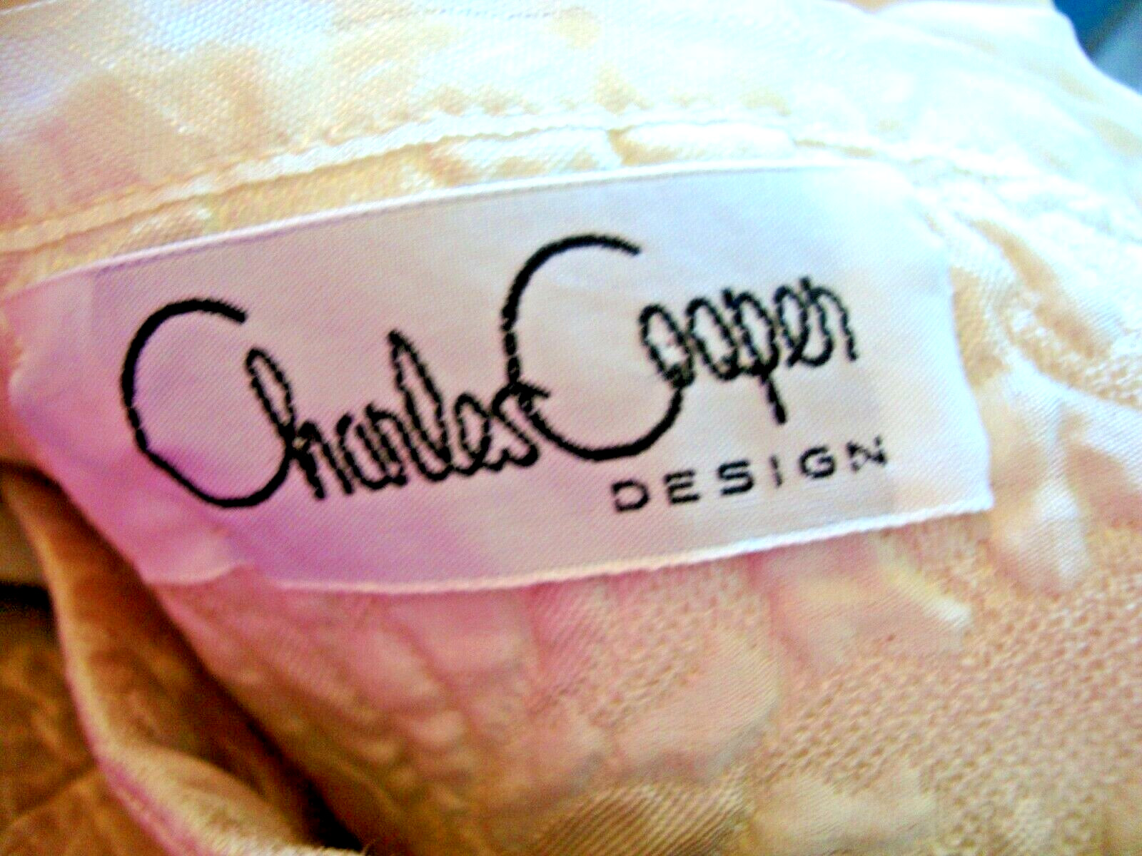 Vintage Coat Dress by Designer Charles Cooper Quilted Ivory Matelasse