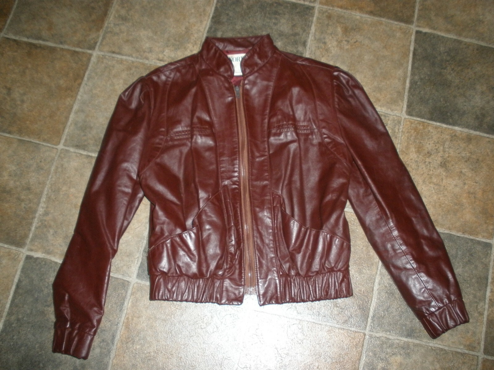 Vintage Woman’s Leather Jacket Northside Fashions USA Size 12 Maroon