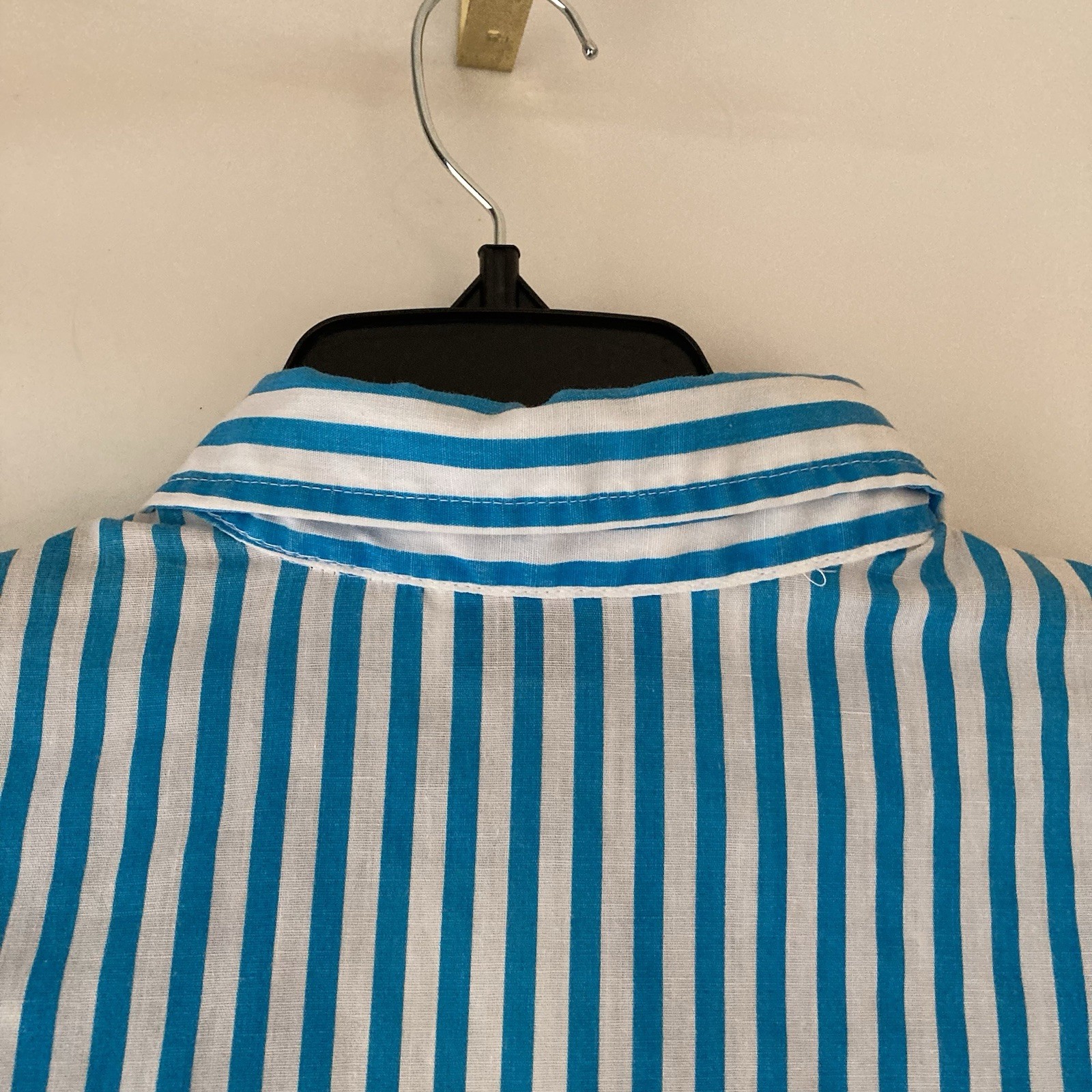 VTG Oak Hill Striped Oxford Button Up Shirt Womens LRG Quiet Luxury Office Core