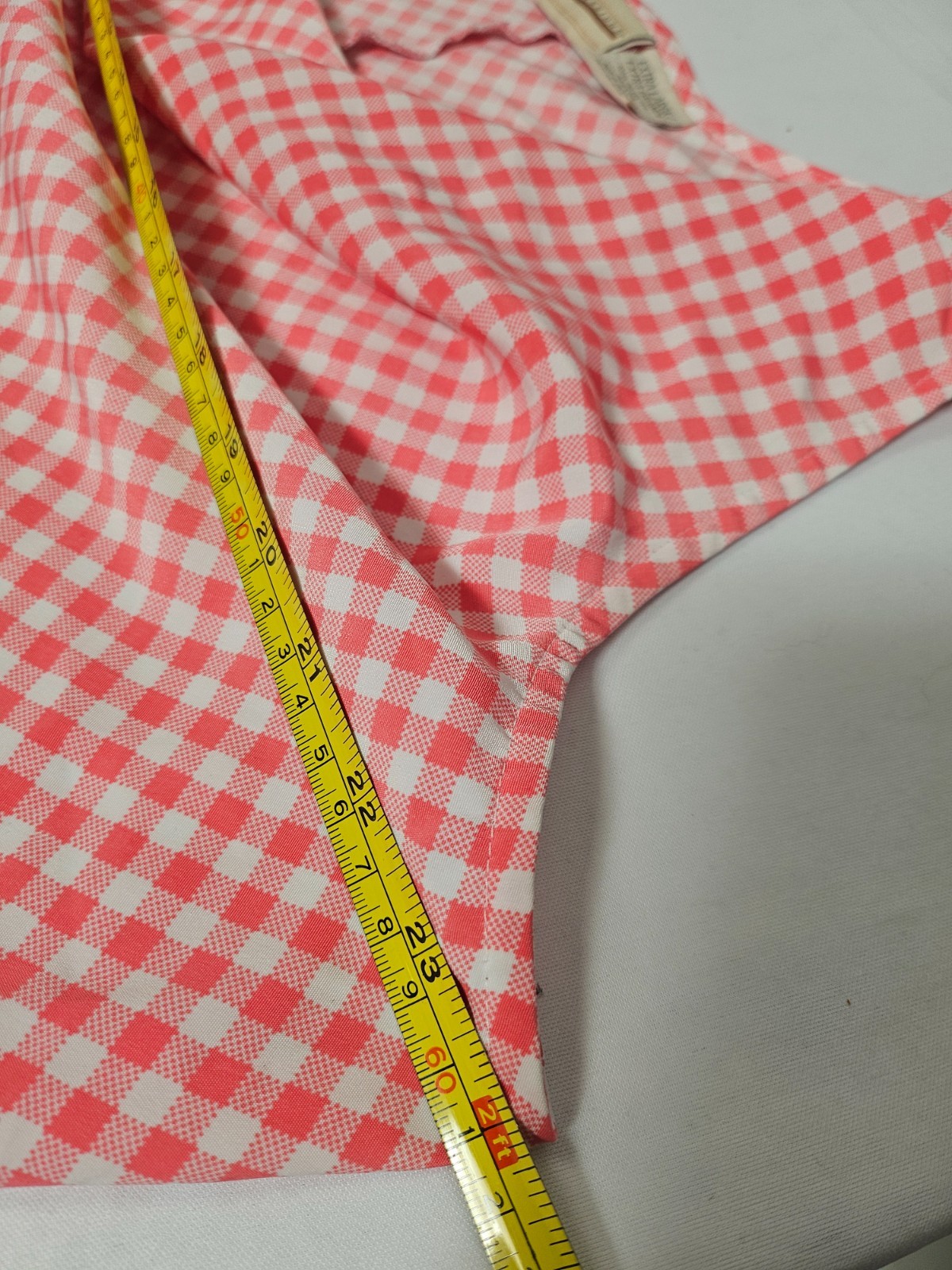 VTG Expressions 1990’s Style Coral Checkered Sleeveless Midi Dress Size XL