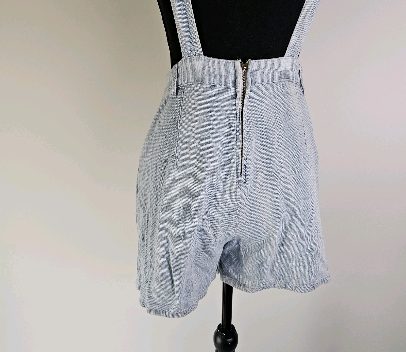 VINTAGE 80s 90s SQUEEZE JEANS OVERALLS WITH SKORT DENIM ROMPER Boho Hippy Grunge