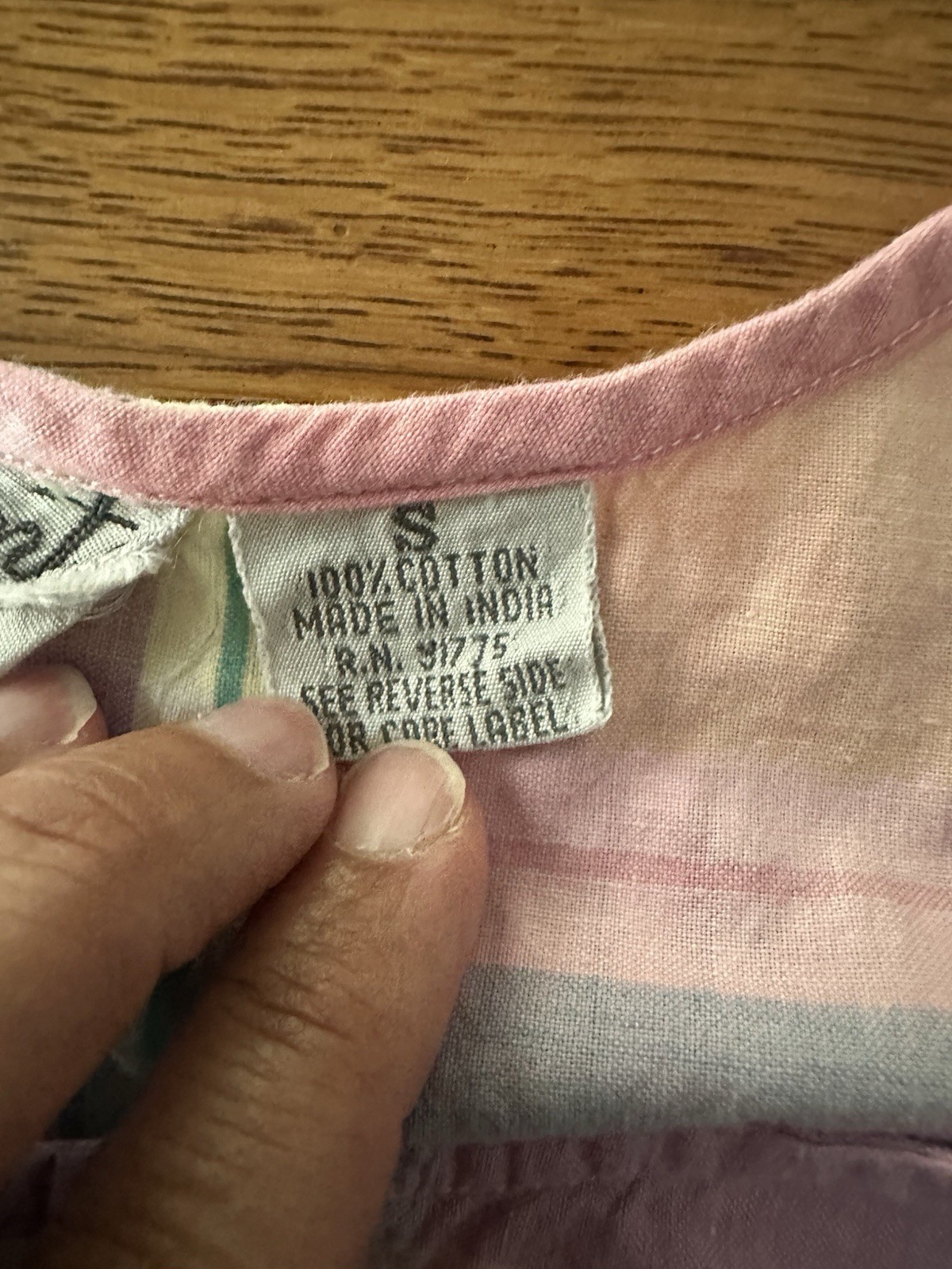 Vintage Cotton Pastel Plaid Cottage Core House Dress, Small