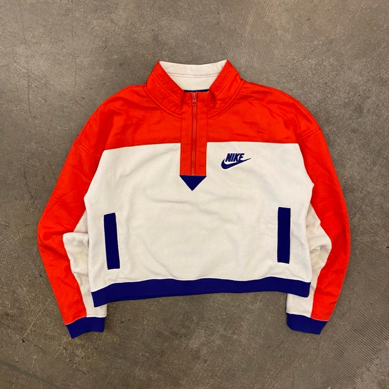 Vintage Nike Colorblock Quarter Zip Fleece Jacket Womens Size Medium