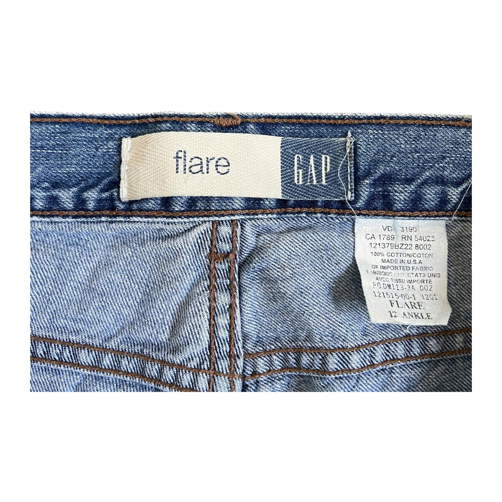Gap 90s Vintage Made in USA Flare Denim Jeans 12
