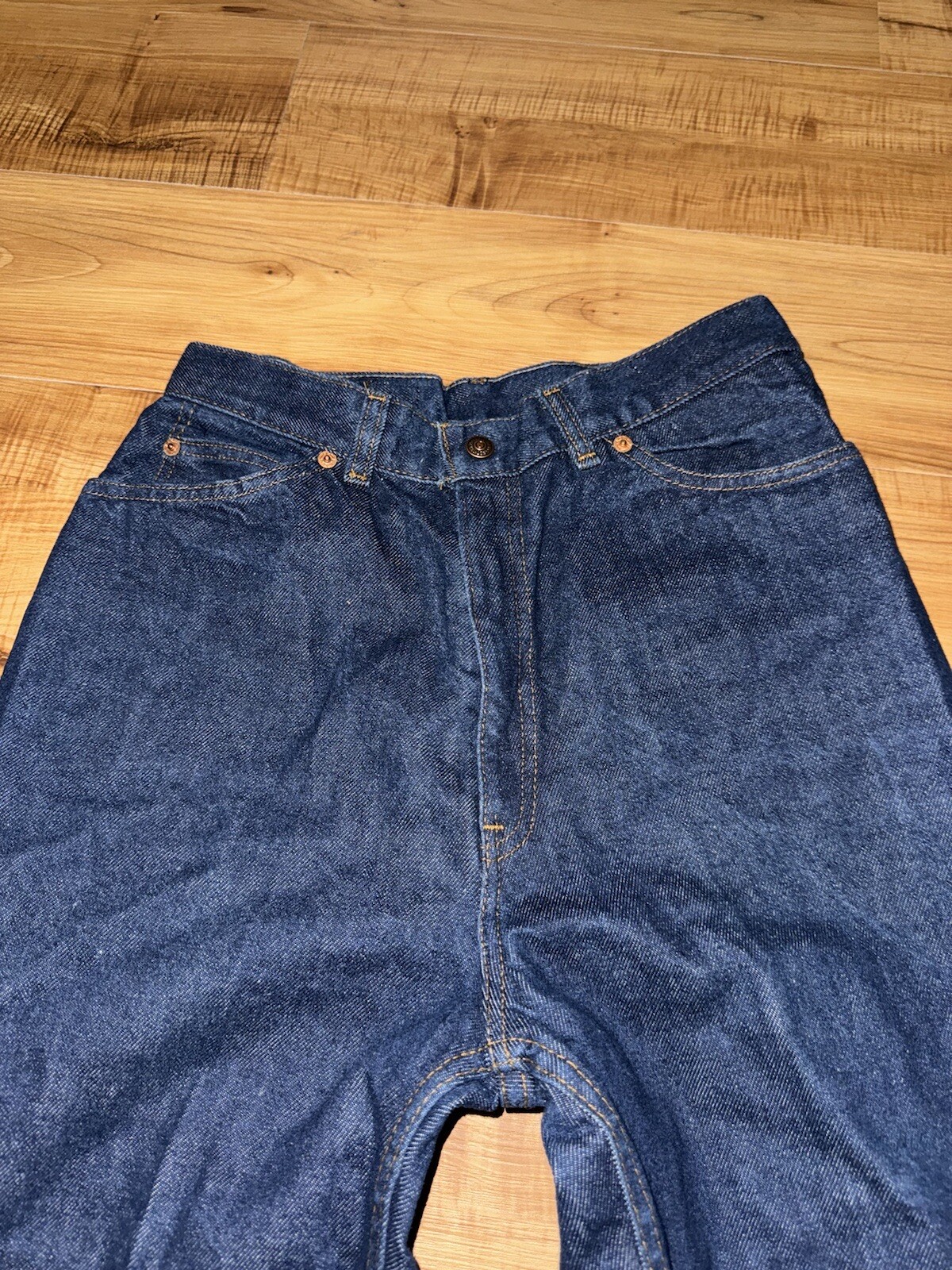 VTG 70’s Levi’s 25035 0214 Orange Tab Jeans Size 12 Talon 42 Zipper Dark! USA