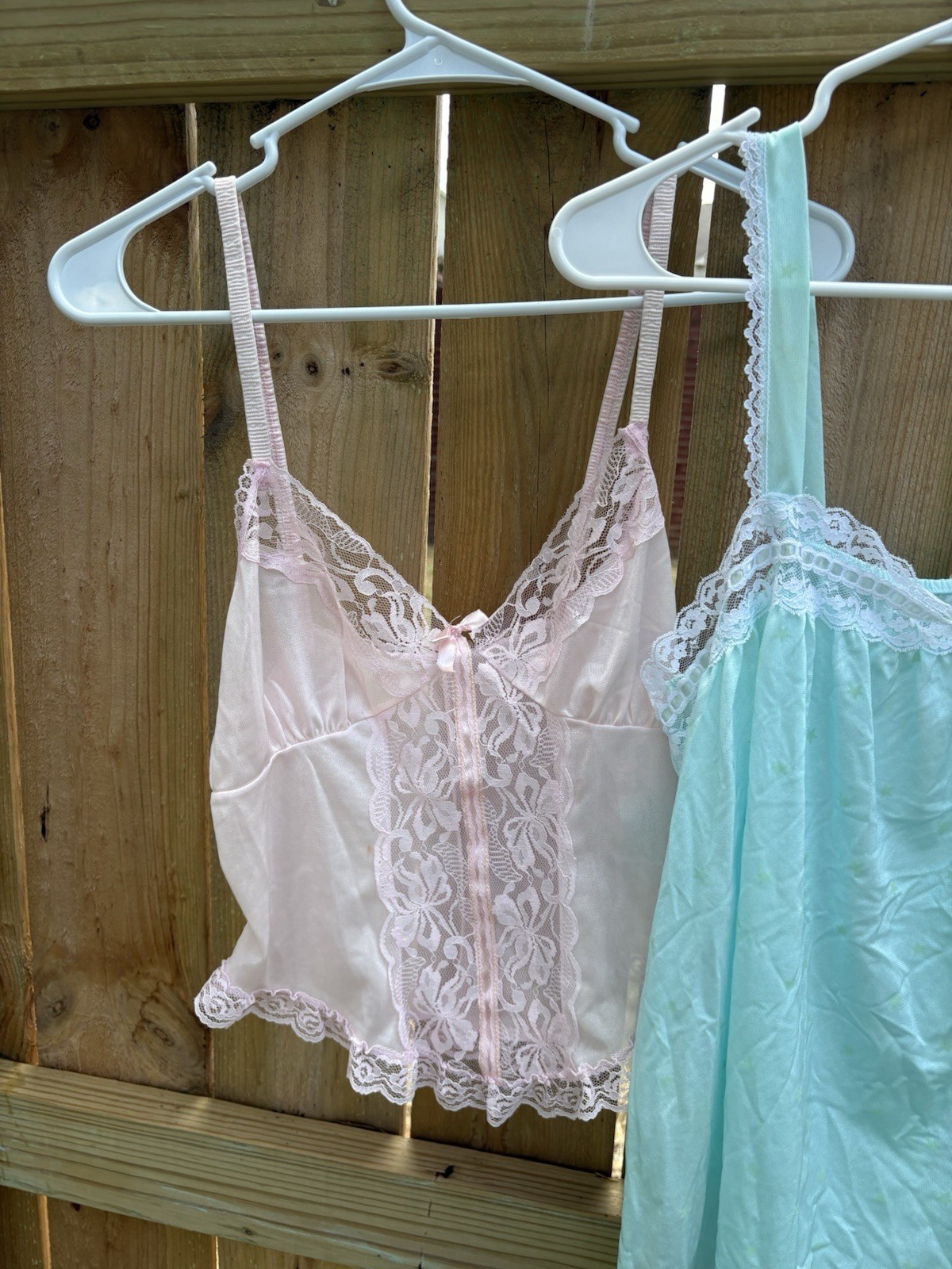 Vintage Camisole Lot Of 5 Lingerie Tops Vintage Pajamas Bridal Wedding Size S/M