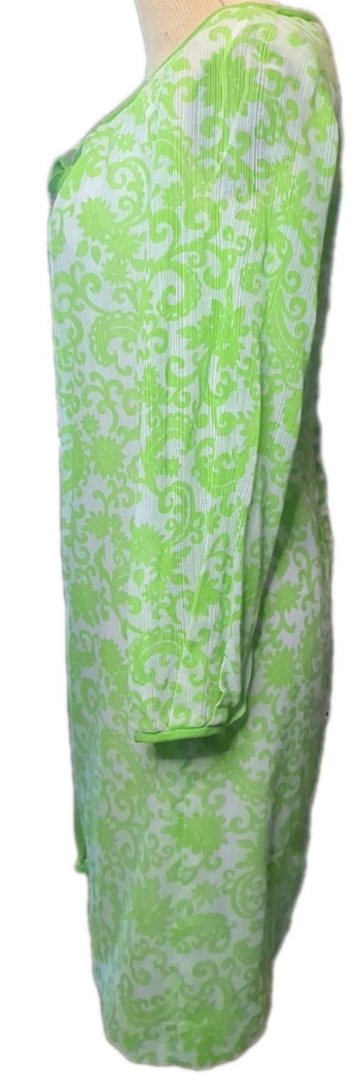 Pixie Of California By Sue Webb Vintage ’60s Ma Dress Green Paisley