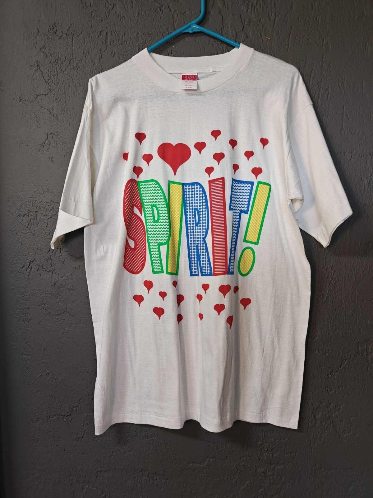 Vintage Spirit Unisex Oversized T-shirt Single Stitch SPIRIT Graphic By CATAPULT