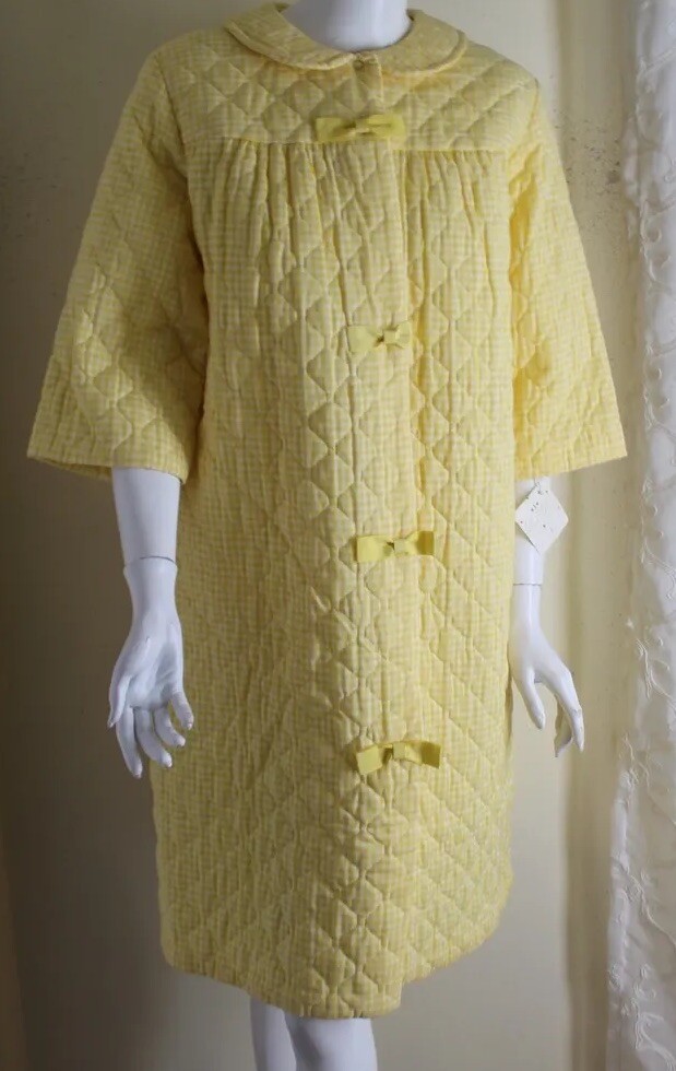 B Siegel NWT SmartTime Quilted Vintage 1960s 1970s Dressing Gown Robe 16 L X