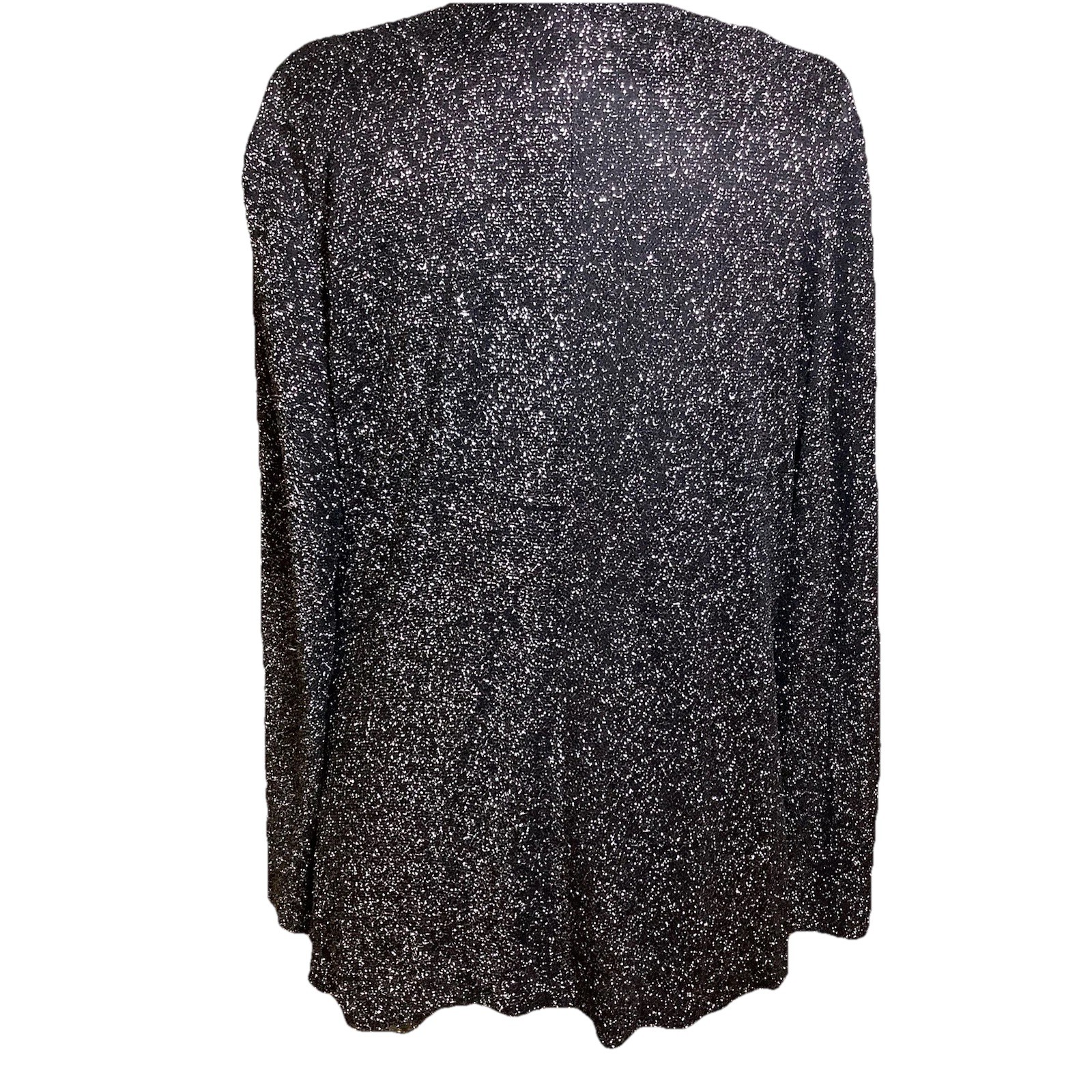VTG 70’s BLACK & SILVER LUREX SPARKLING METALLIC JACKET HOLIDAYS PARTY