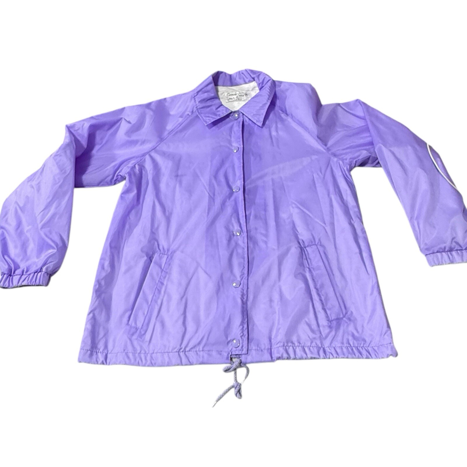 Vintage NOS 1980s Lilac Wind Breaker Jacket Current Seen Size M Snap Front New!!