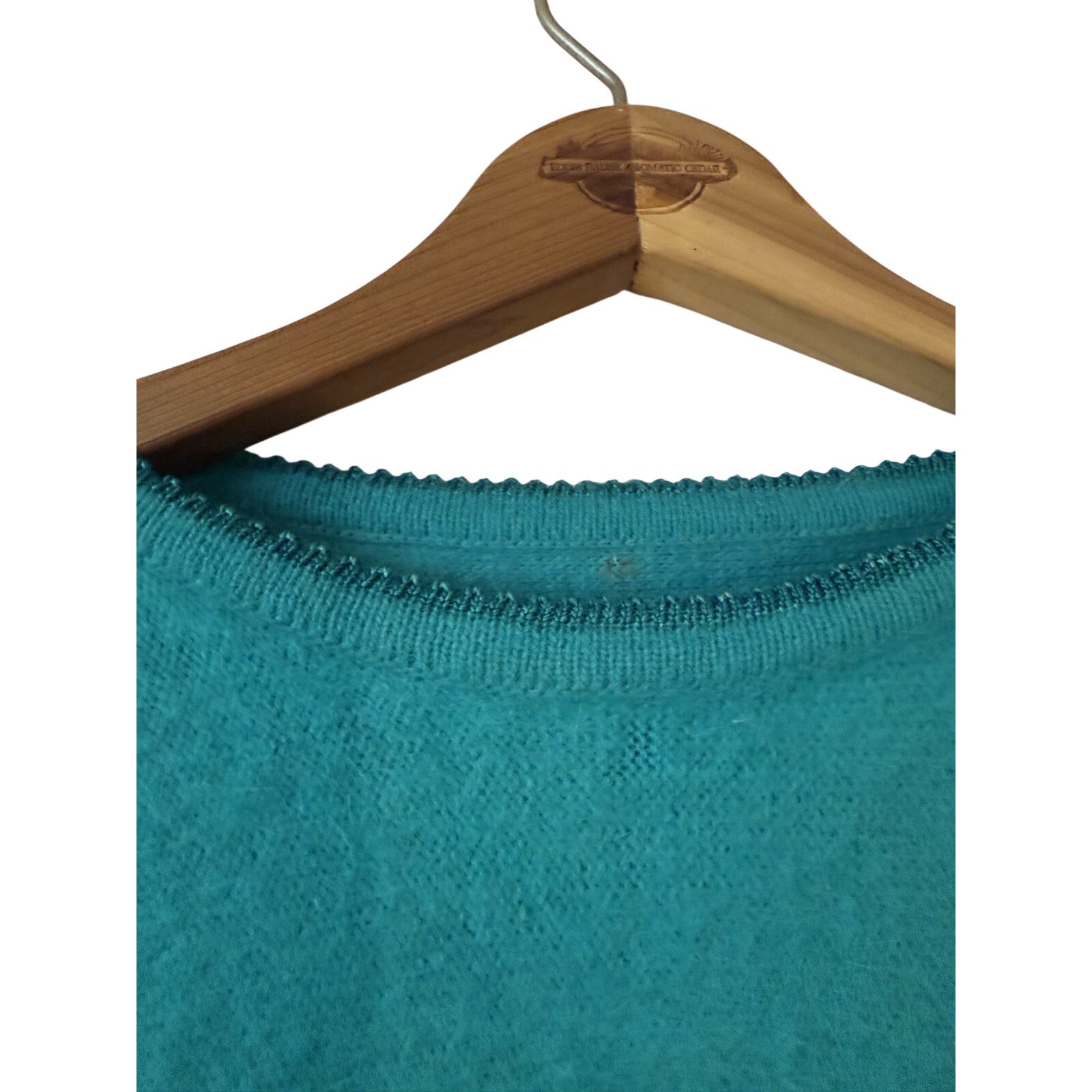 70’s Vtg. Cashmere Teal Sweater, Sm. Unbranded /Handmade Stunning NEW Condition