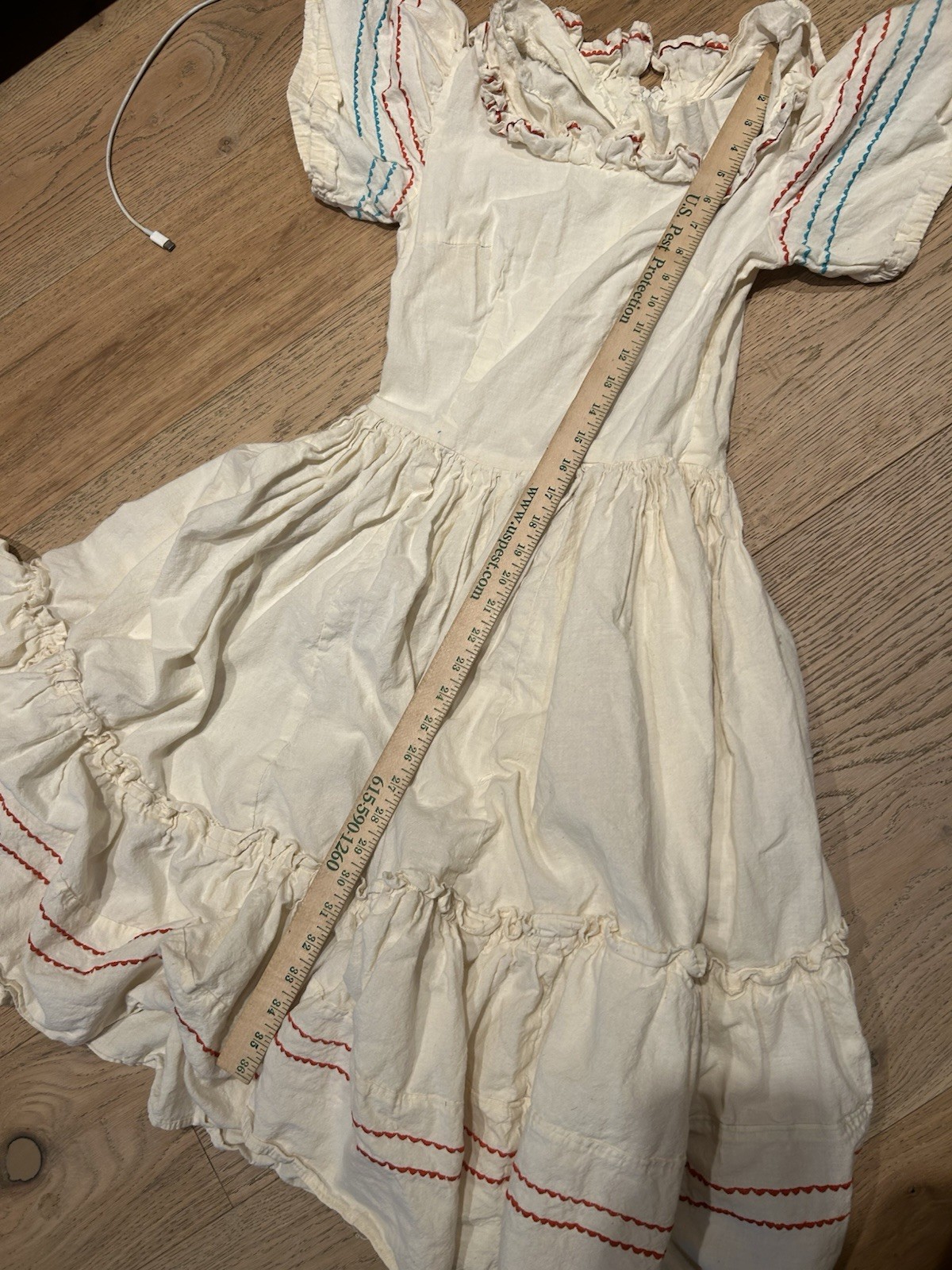 Vintage 1970’s Dress Women’s Ivory Prarie Bloomers Set Short Sleeve Hupil