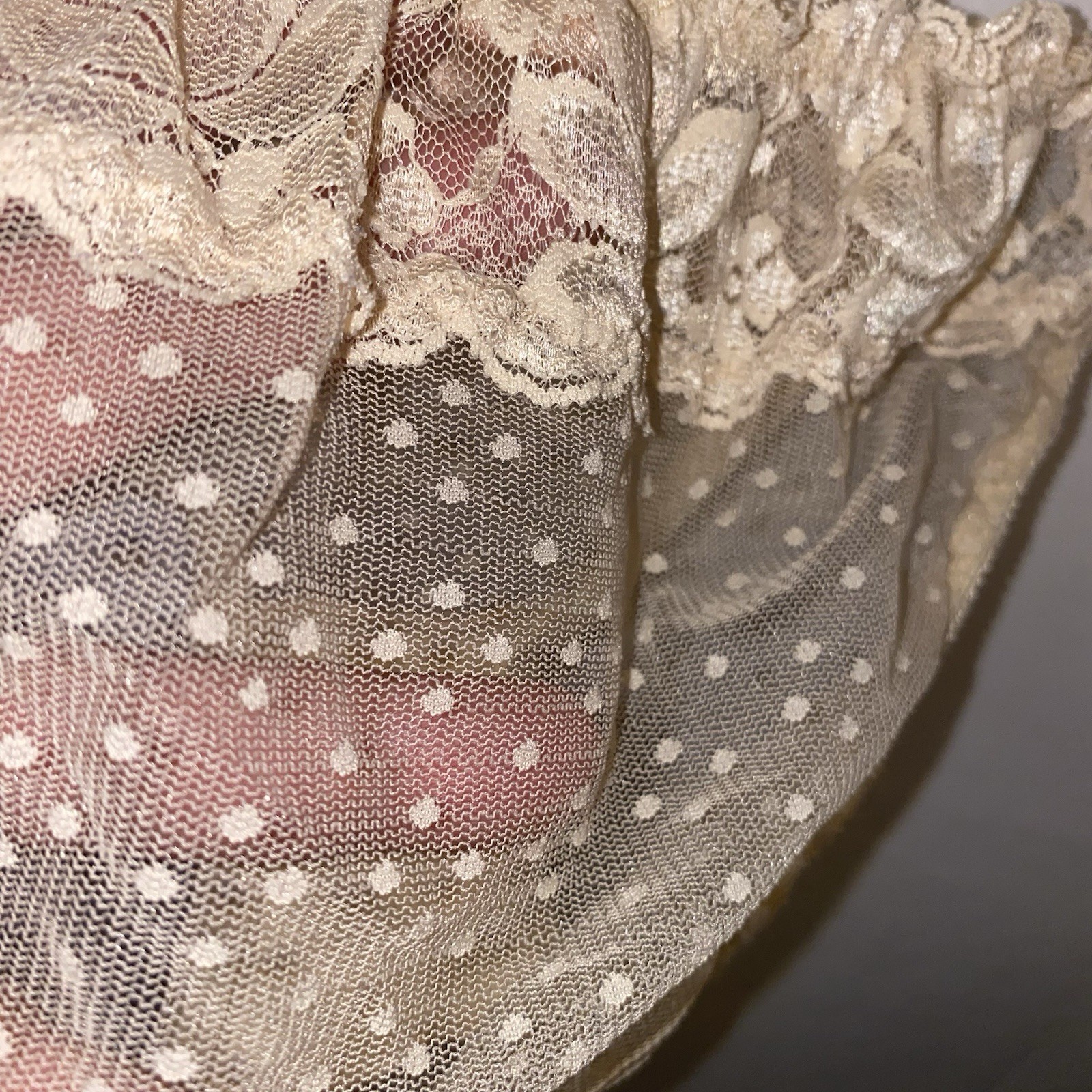 VINTAGE Dolores for Poirette Beige Lace Panties 80s XS