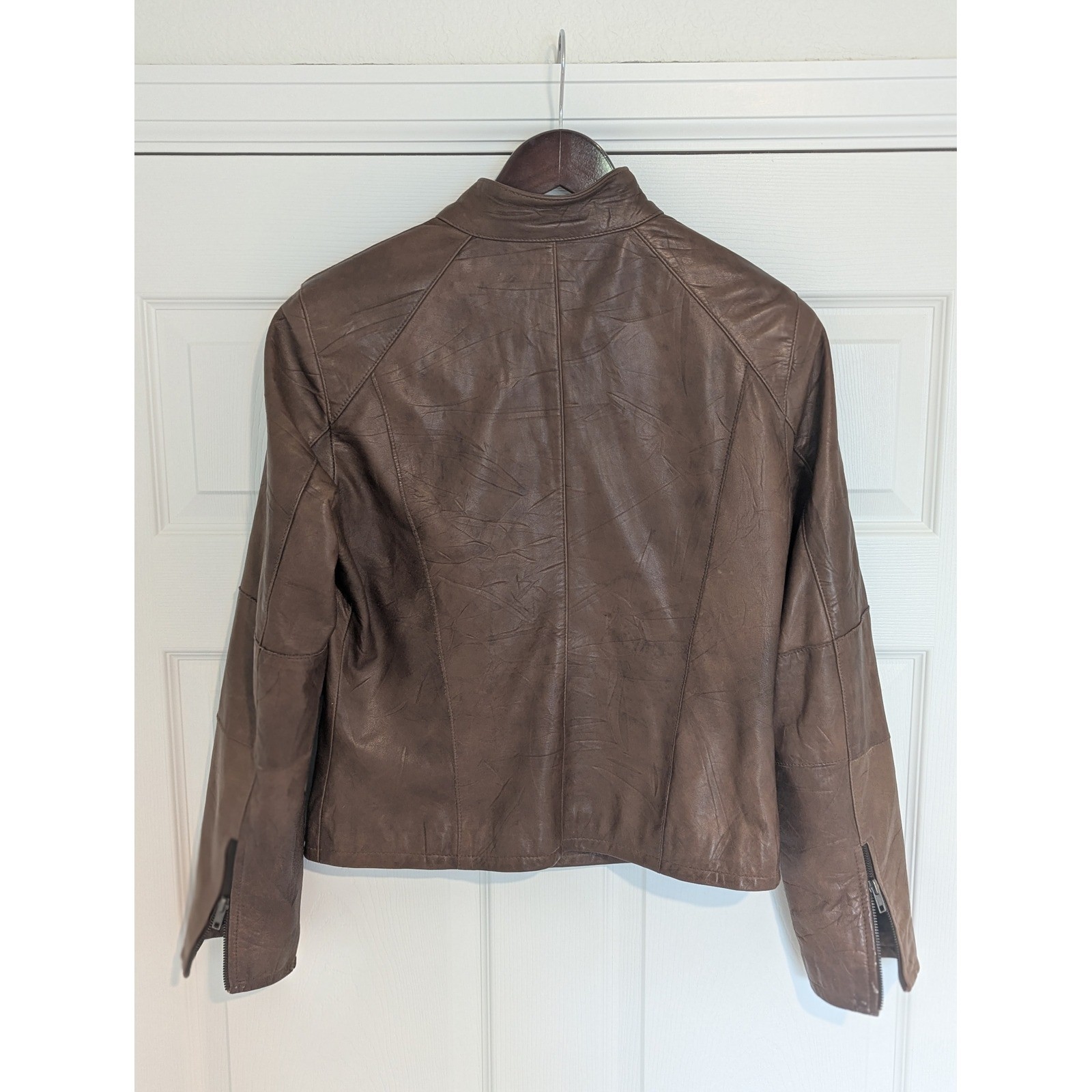VTG Wilsons Leather Maxima Jacket Women’s Size Medium Brown Bomber Coat 90s GUC