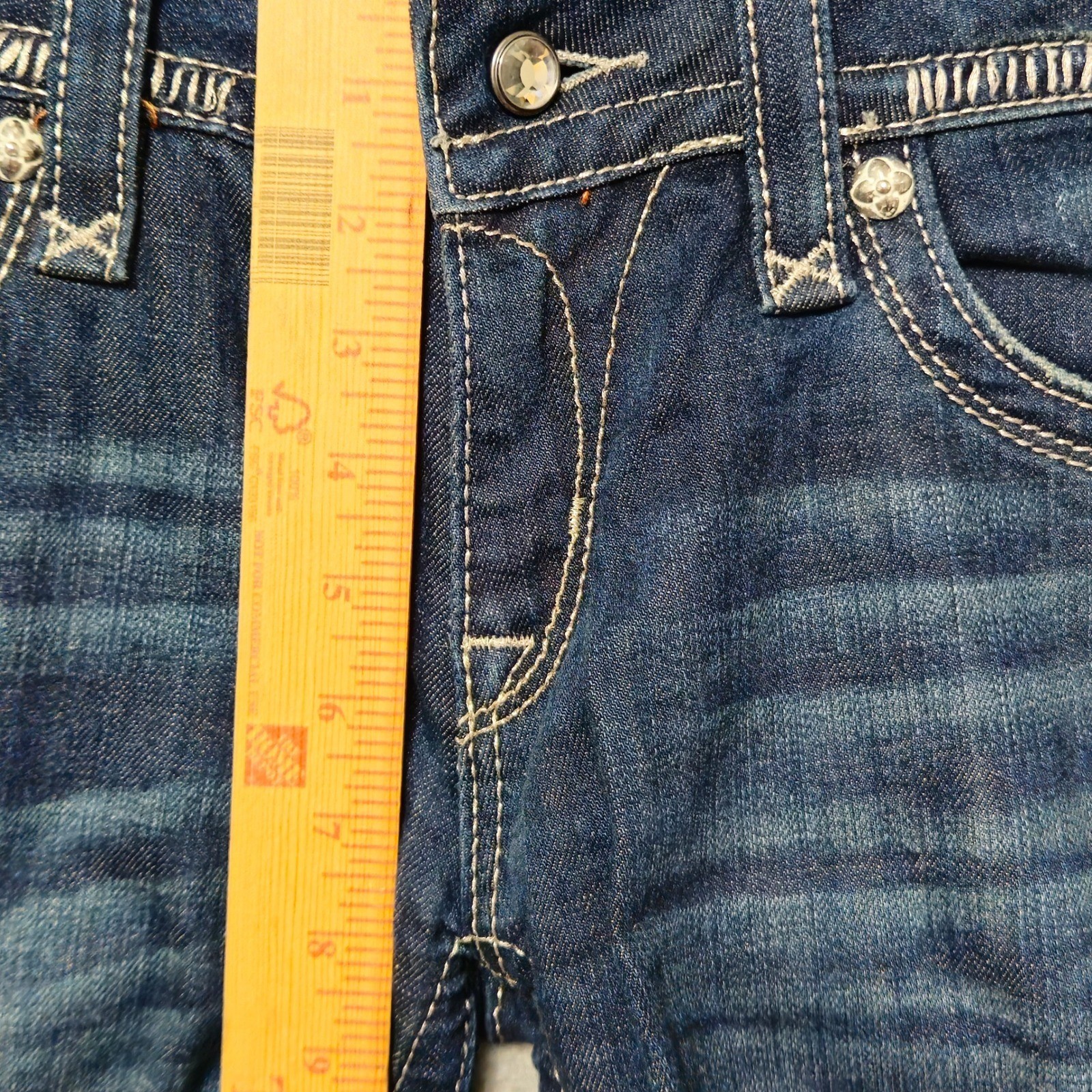 ROCK REVIVAL Jeans Womens 31 Blue Celine Boot Stretch Embroidered Denim Y2K