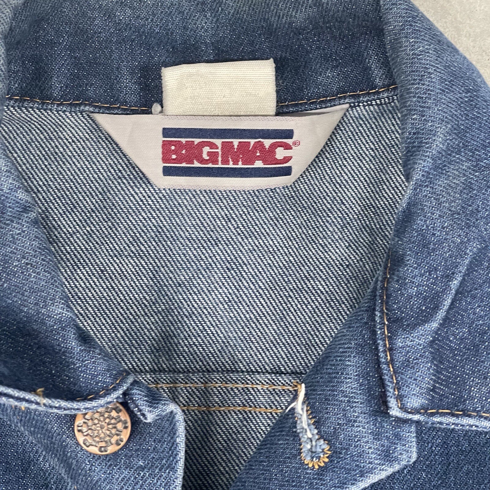 Vintage 80s Sears Big Mac Jean Jacket Large Regular Wash USA
