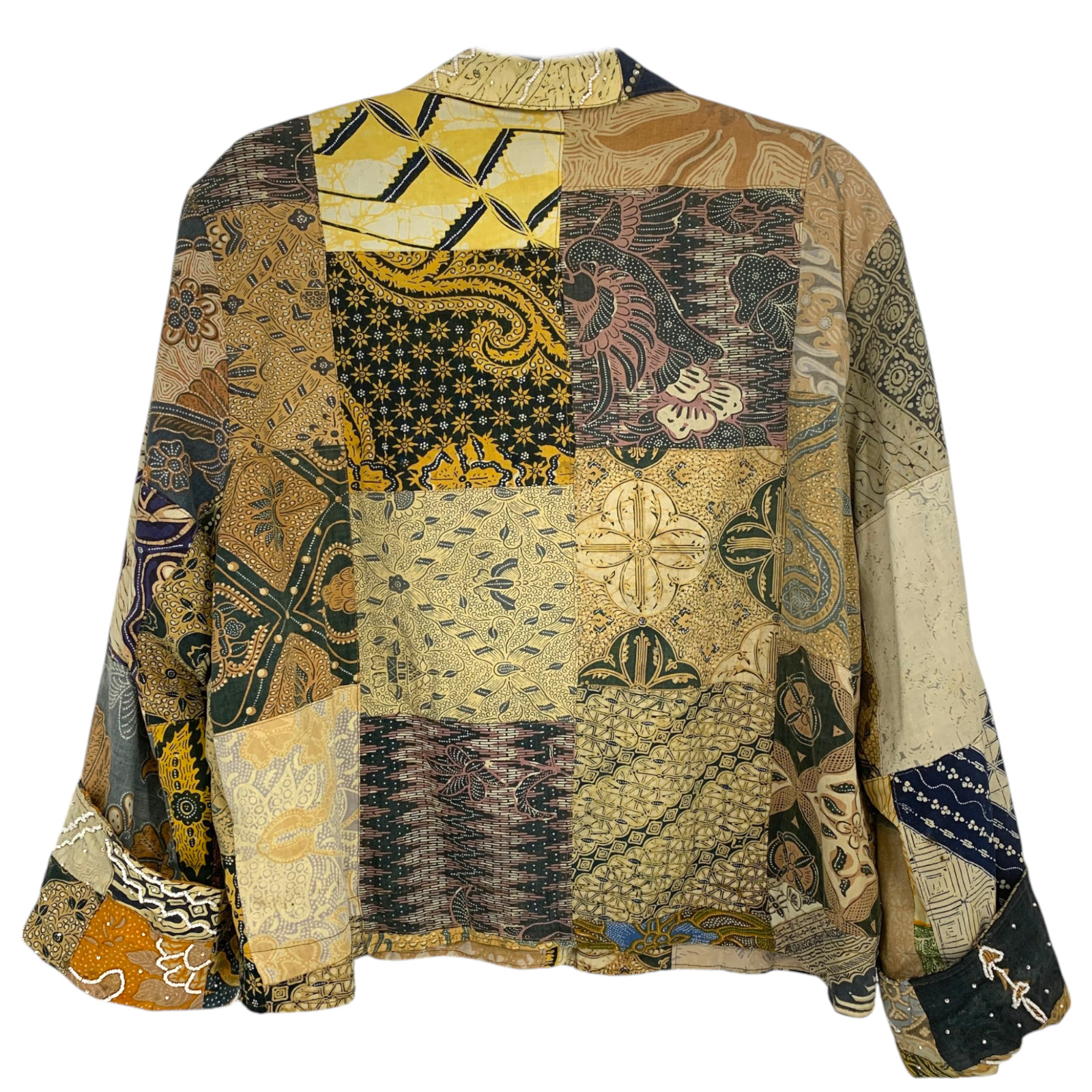 Vintage 1980’s Nativewear Designs Sz L Patchwork Bohemian Jacket Topper Lined