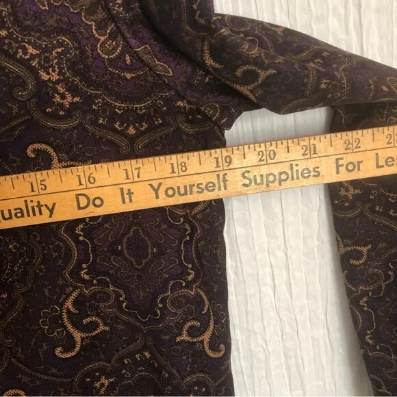 Vintage 90s BRIGGS NEW YORK woman SZ PS dressy work career blazer jacket paisley