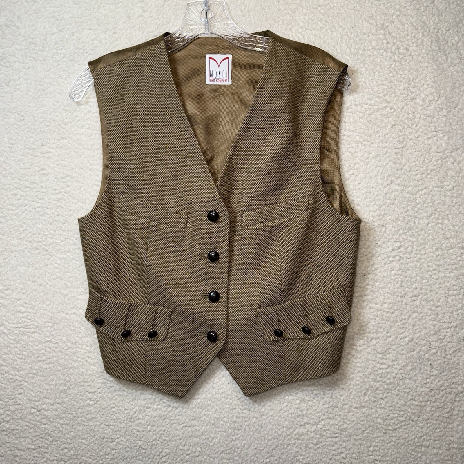 Vintage MONDI Womens EU 40 / US Medium Brown Wool Blend Vest West Germany