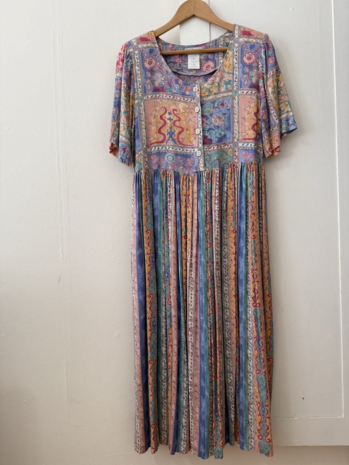 VTG Mark, Fore & Strike Midi Prairie Dress SZ S Patchwork Style Retro Hippie Y2K