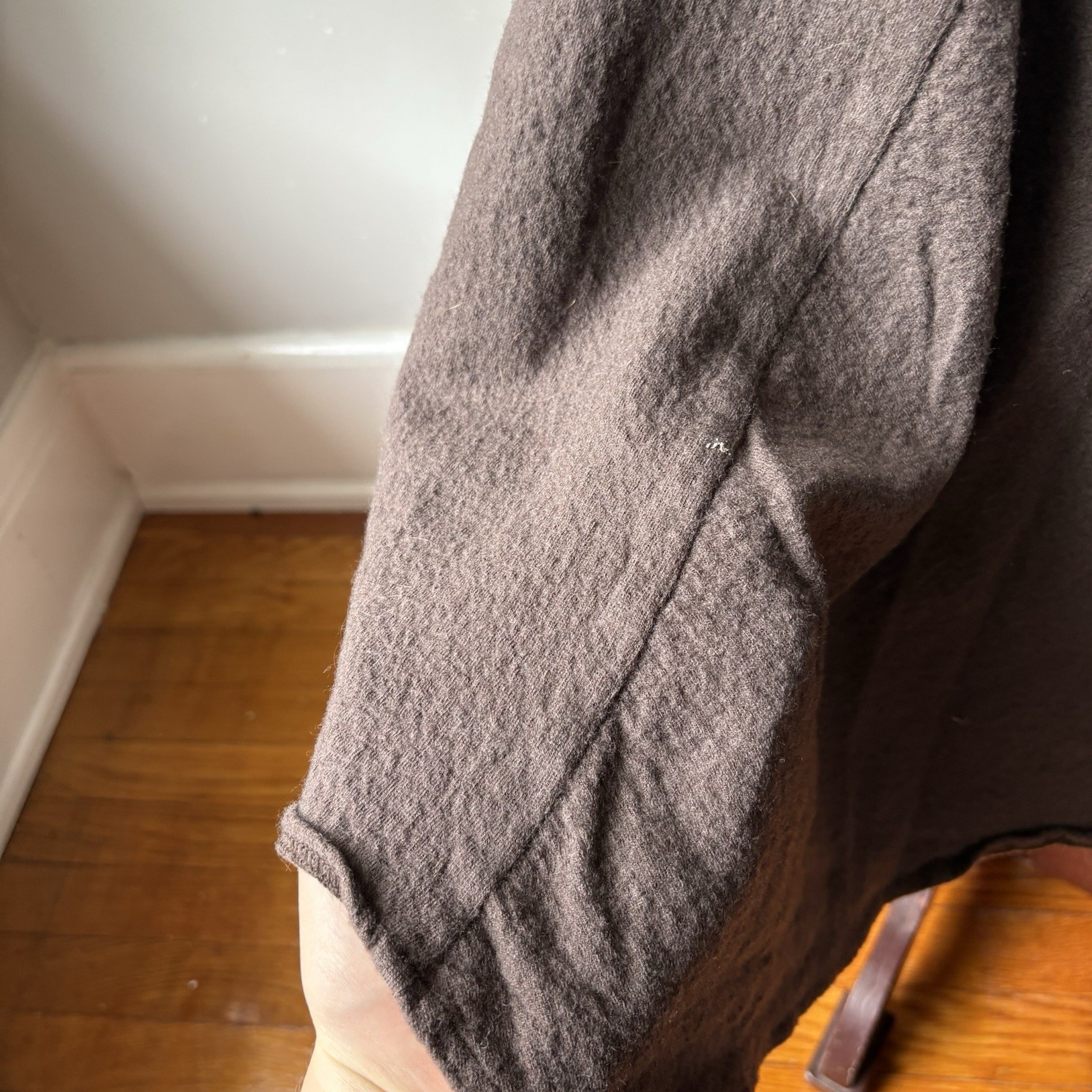 Vintage Y2K Gray Brown Woolen Skirt Women’s Cute Earth Tone As Is