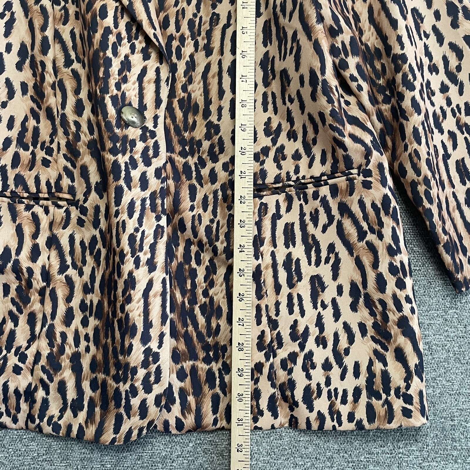 Vintage JoRo Fashions Animal Print Blazer Size 1X Women’s 3/4 Sleeve Leopard