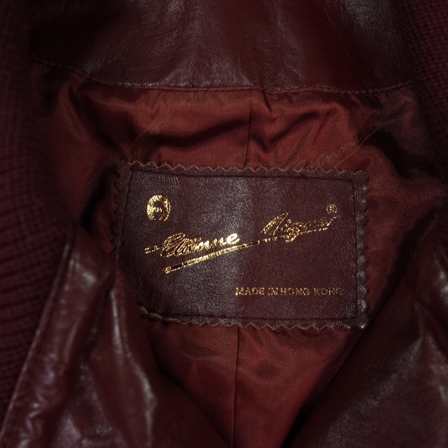 VTG Etienne Aigner Leather Trench Coat Womens 10 Burgundy Maroon Double Breasted