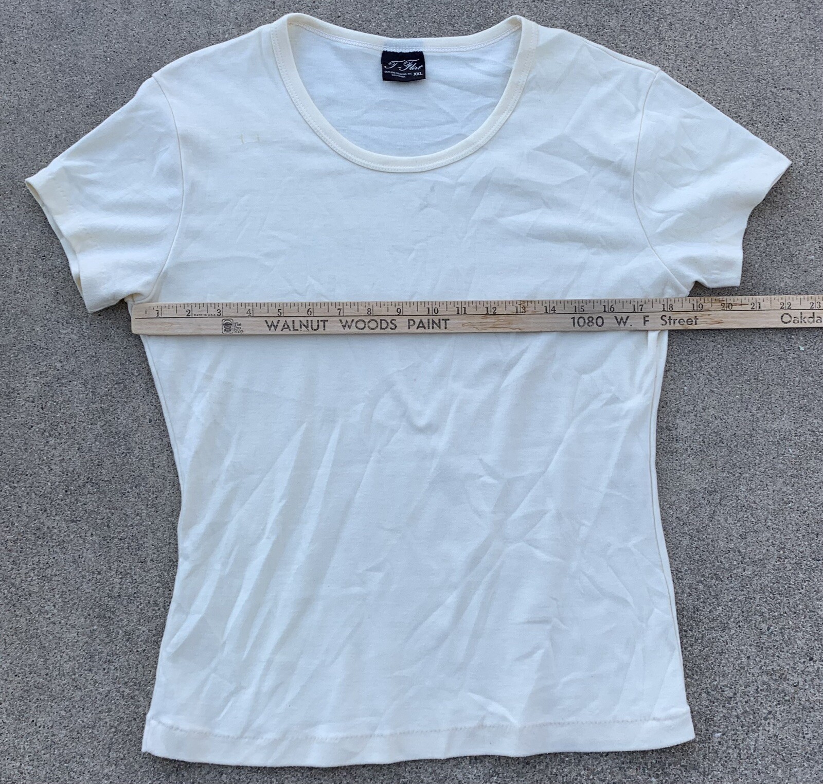 vintage Billie Danville California iron on lettering t shirt T Flirt XXL 1980s