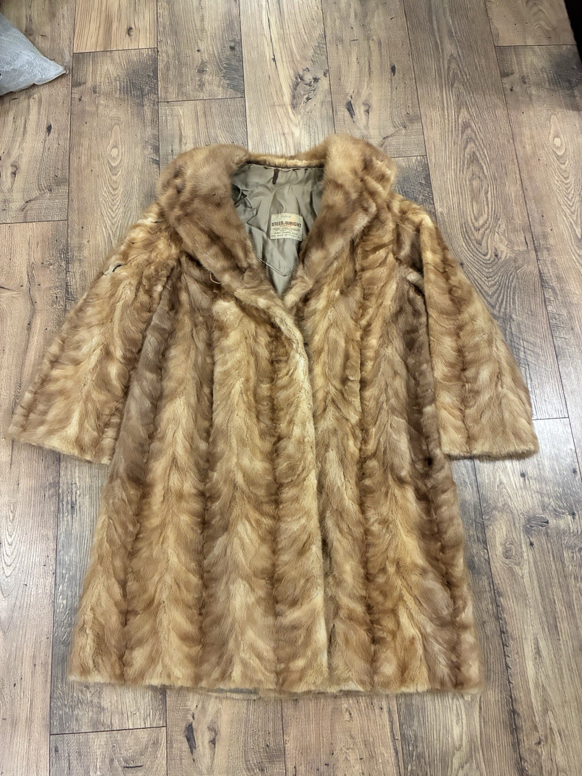 Steen and Wright Vintage Mink Fur Jacket Coat VTG Canadian Tears READ