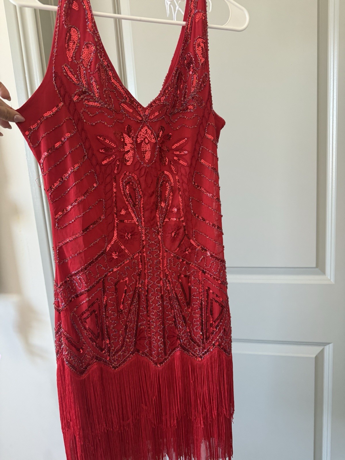 Babeyond Flapper Dress Red Salsa, 1920s