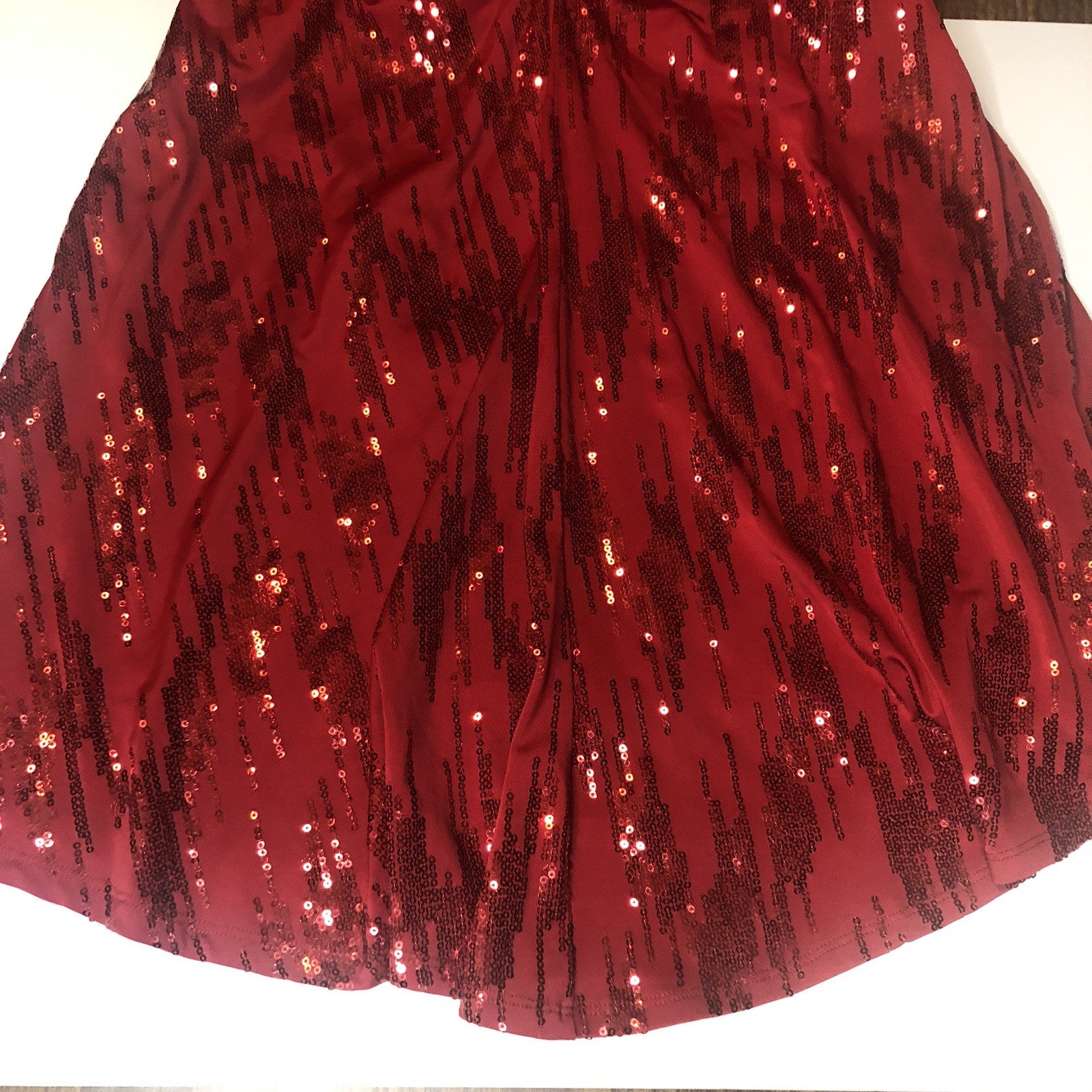 Fredericks of Hollywood Red Sequin Halter Mini Dress Size M Sweetheart Bust Prom
