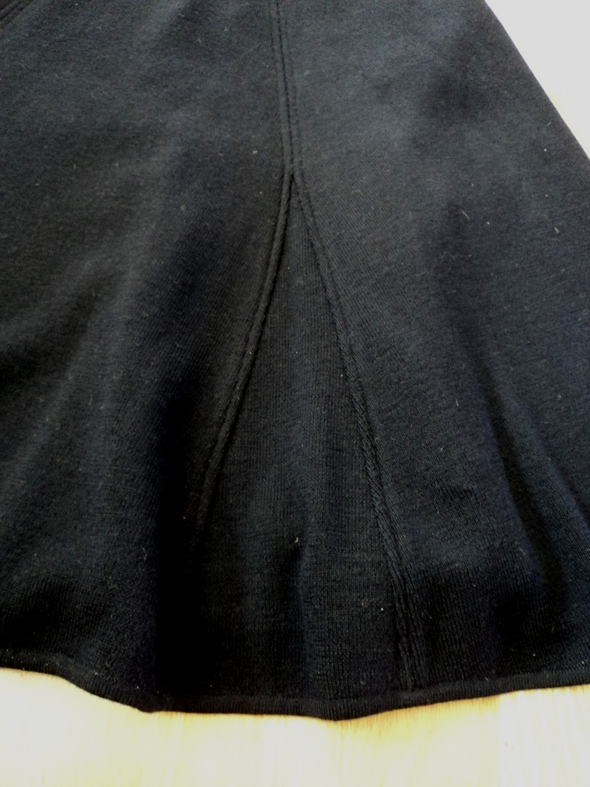 Vintage M Sz 8, Abby Rose for Strategy Black 3/4 circle skirt, lined, wool