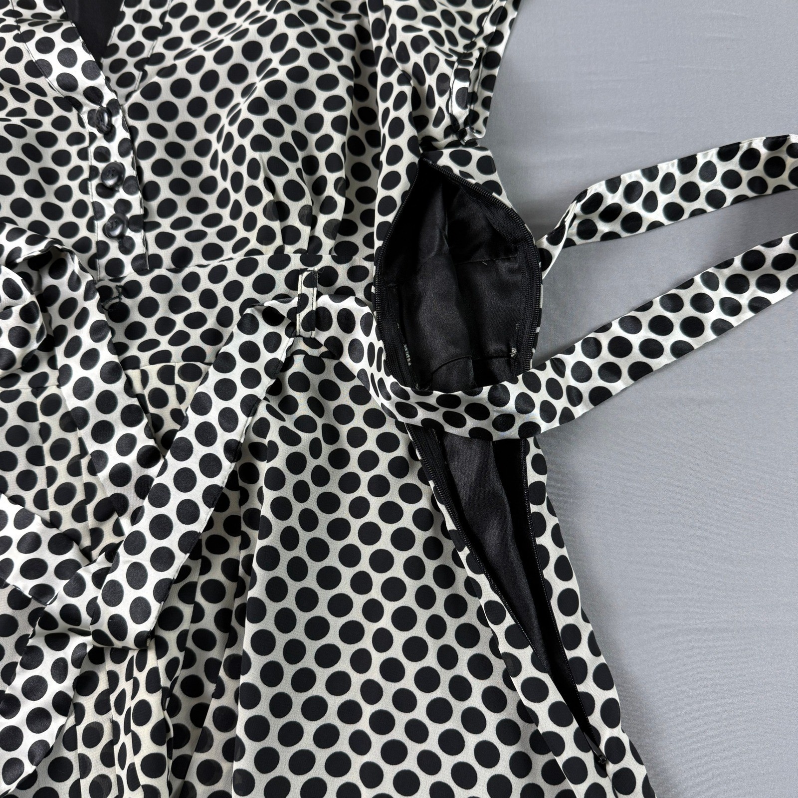 Robbie Bee Vintage 90s Y2K Polka Dot Midi Slip Dress Plus 16 XL Satin Retro