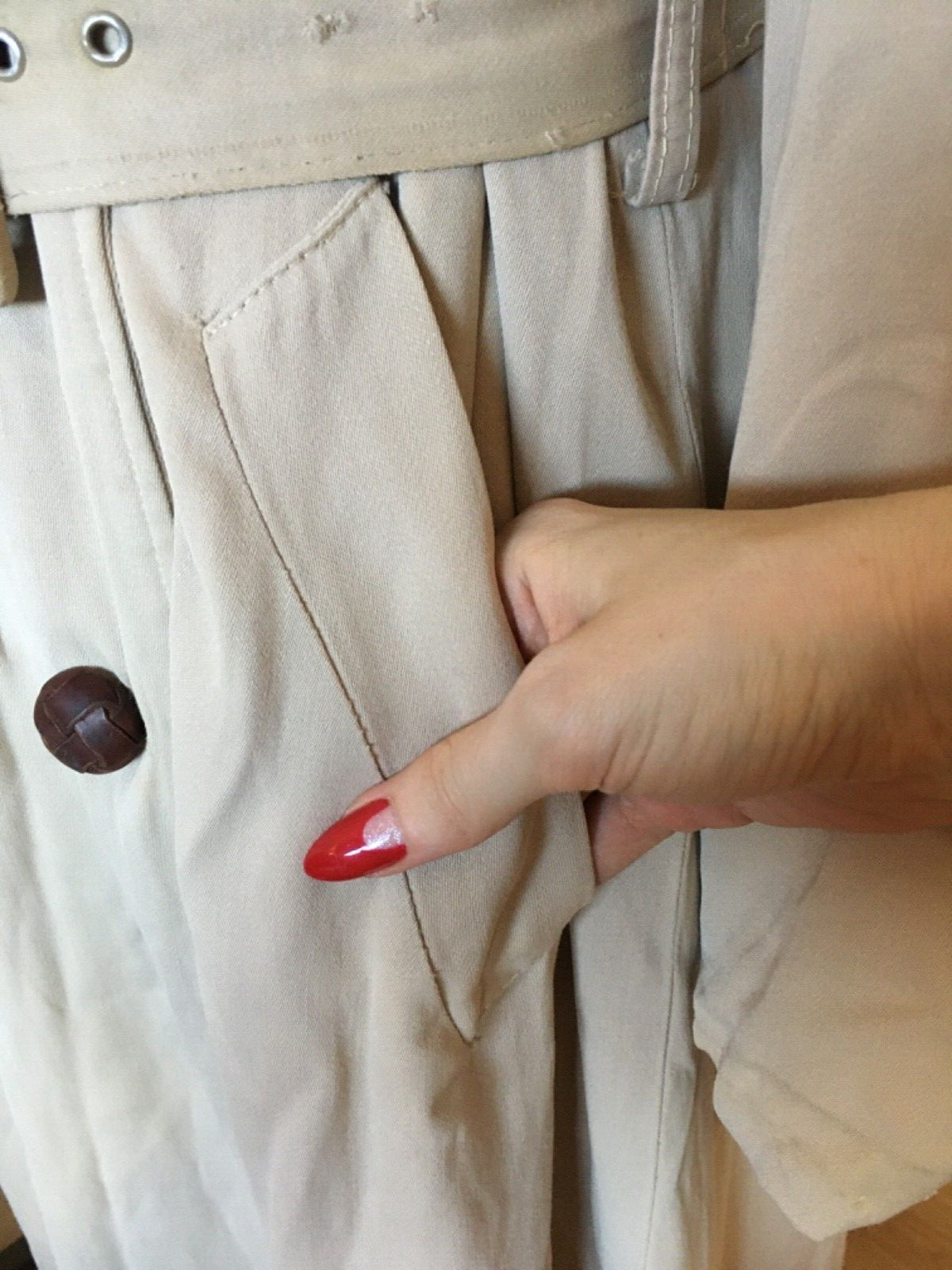 Vintage 1940s Casablanca Debutogs Trench Coat Beige Film Noir Old Hollywood Glam