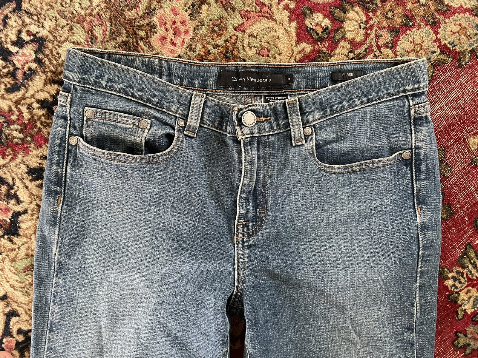 Vintage Y2K Calvin Klein Jeans Flare Stretch 8 32L