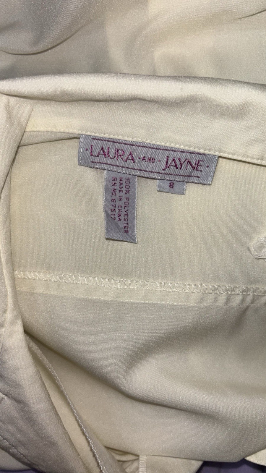 VTG Laura & Jayne Women Size 8 Button Up Short Sleeve Top Yellow Front Pockets