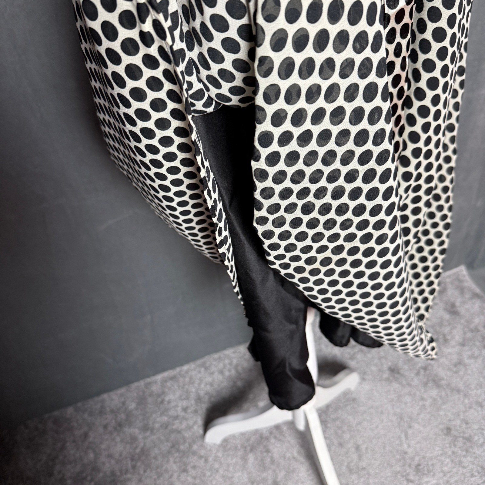 Robbie Bee Vintage 90s Y2K Polka Dot Midi Slip Dress Plus 16 XL Satin Retro