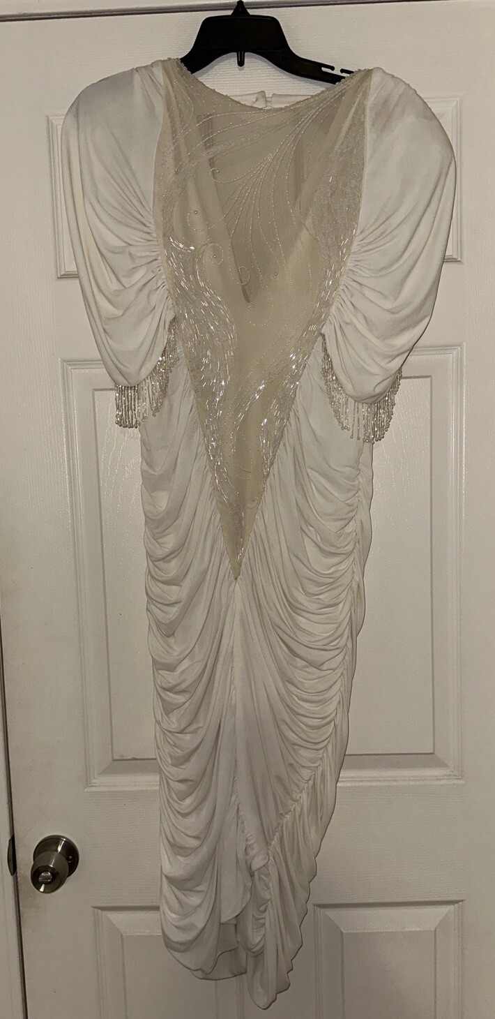 VINTAGE wedding Karen Okada By David Howard Lace Womens white Dress M
